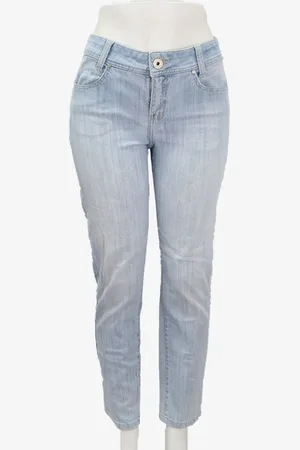 EMIGÊ Calça Le Lis Blanc Reta Casual Jeans Claro Produto Gentilmente Usado