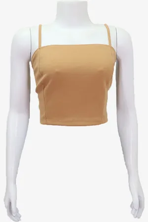 EMIGÊ Cropped Chess Casual Lisa Nude Produto Gentilmente Usado
