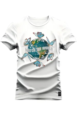 Nexstar Camiseta Estampada Confortável Algodão Watch Word