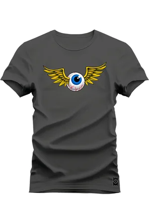 Nexstar Camiseta Estampada Confortável Algodão Olho Anjo