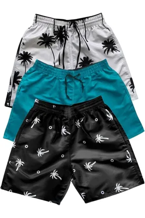 Relaxado Kit 3 Bermudas Plus Size Tactel Moda Praia Com Bolsos20