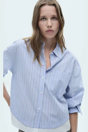 MANGO Camisa Reta Double