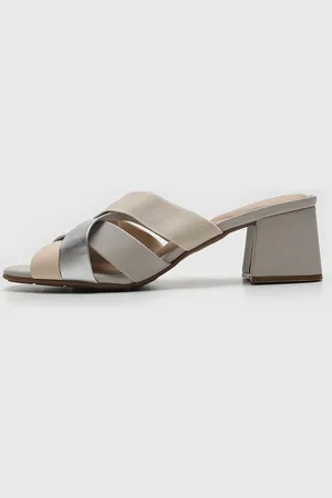 MODARE Sandália Tira Cruzada Off-White