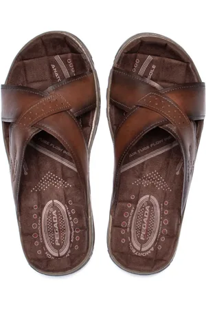 PEGADA Infantil - Chinelo Slide Masculino em Couro