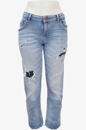 EMIGÊ Calça Zara Reta Casual Destroyed Jeans Produto Gentilmente Usado