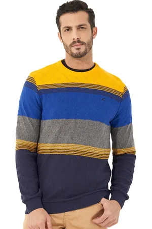 Colcci Sueter Tricô Listrado OU23 Marinho Masculino