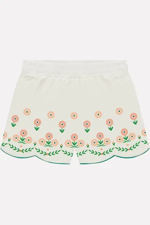Nanai Infantil - Short Menina Flores