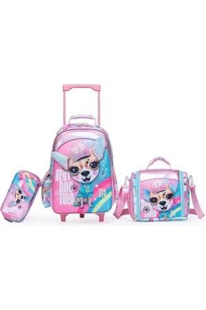 Ferrazzi Infantil - Kit Mochila De Rodinhas Feminina Bolsa Escolar