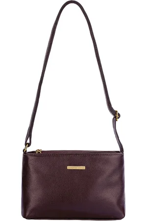 Andrea Vinci Bolsa pequena transversal de couro liso Iris - Marsala