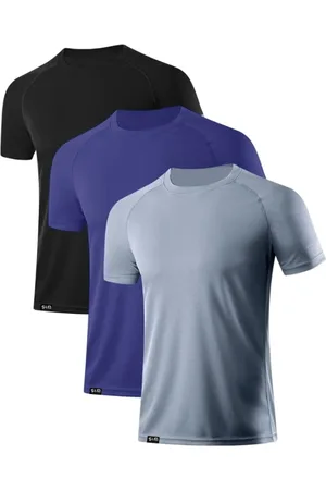 Slim Fitness Kit com 3 Camisetas DryFit Masculinas Cores Sortidas