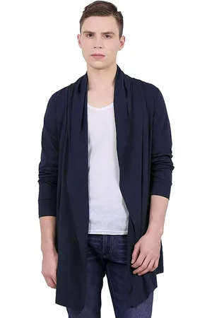 Slim Fitness Cardigan Masculino Agasalho Básico Marinho