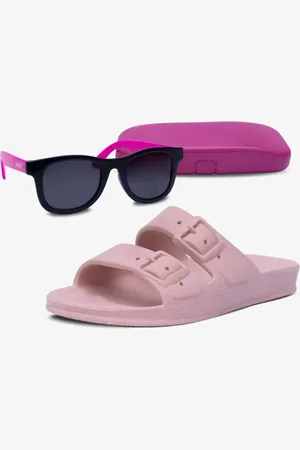 Pópidí Infantil - Kit Oculos de Sol E Chinelo Papete Slide Pópidi