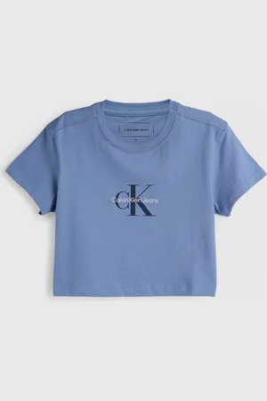 Calvin Klein Infantil - Camiseta Calvin Klein Cropped Logo