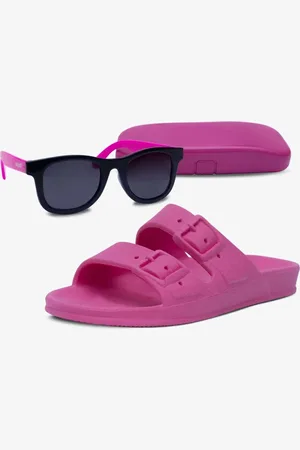 Pópidí Infantil - Kit Oculos de Sol E Chinelo Papete Slide Pópidi