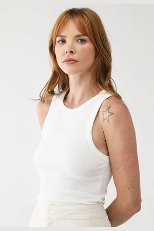Tommy Hilfiger Regata Canelada Ajustada Lisa Off-White