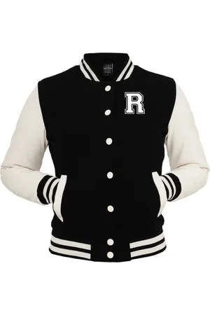 College4EVER Jaqueta College Americana Preta letra R Bordada