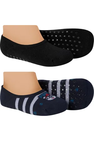 Winston Infantil - Kit 2 Pares Meia Sapatilha Antiderrapante Marinho