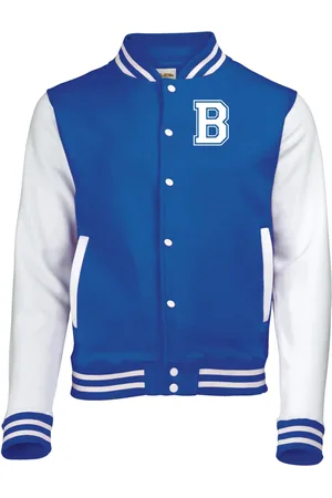 College4EVER Jaqueta College Americana Royal Letra B bordada