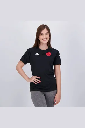 Kappa Camisa Vasco Details Supporter Preta Feminina