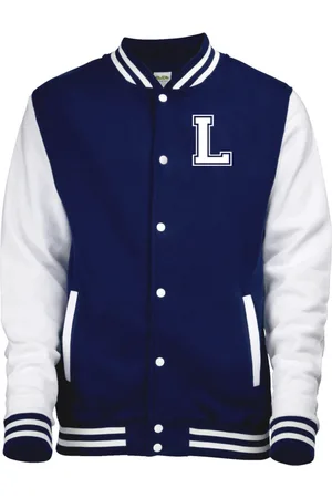 College4EVER Jaqueta College Americana Marinho Letra L Bordada