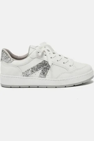VIA MARTE Tênis Moda Feminino Casual E Prata 35