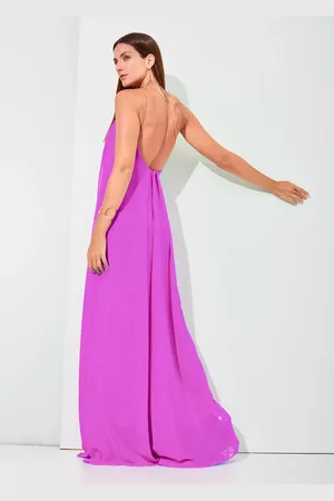 Miesse Vestido Festa Lavanda Corrente Dourada