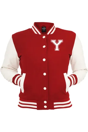 College4EVER Jaqueta College Americana Vermelha Letra Y bordada