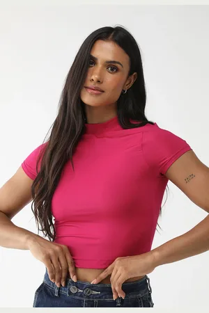 LEZ A LEZ Blusa Cropped Ajustada Lisa