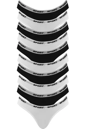 QLC SPORT Kit 10 Calcinha Tanga Algodão Sport com Forro em Cores Sortidas SP84