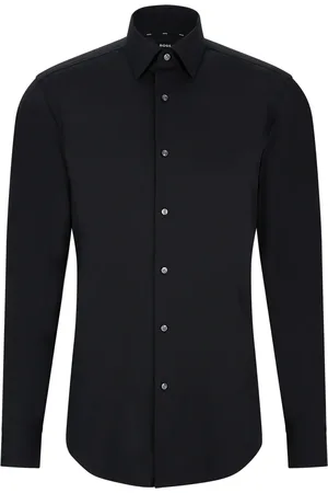 HUGO BOSS Camisa Slim Fit Em Popeline De Algodão Stretch Easy Iron