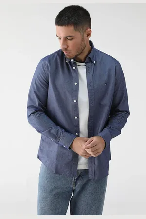 Tommy Hilfiger Camisa Reta Oxford Logo