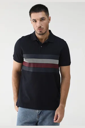 Tommy Hilfiger Camisa Polo Regular Listras Azul-Marinho