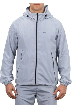 RVCA Jaqueta VA Windbreaker Jacket Masculina Cinza Escuro