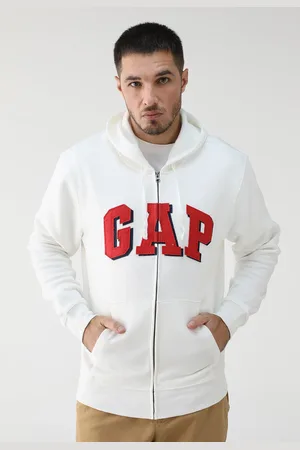 GAP Blusa de Moletom Aberta Logo Off-White