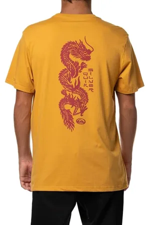 Quiksilver Camiseta Dragon Fist WT24 Masculina Mostarda