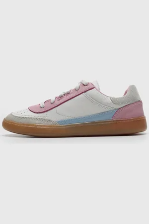 SANTA LOLLA Tênis Recorte Suede Off-White