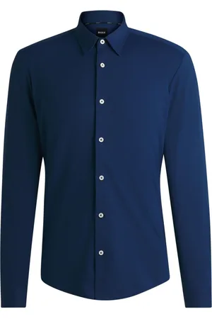 HUGO BOSS Camisa Slim De Jersey Elástico De Alto Desempenho - EG-XL
