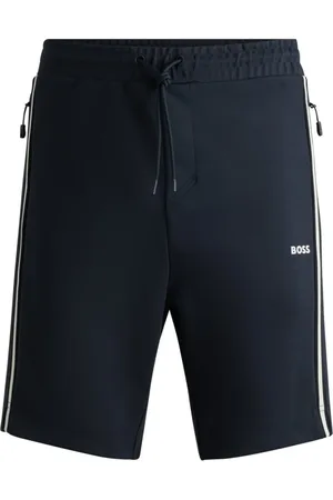 HUGO BOSS Shorts Regular De Algodão Com Inserções De Fita - EGG