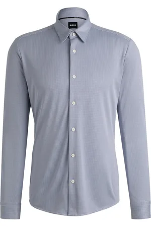 HUGO BOSS Camisa Slim De Tecido De Alto Desempenho - G-L
