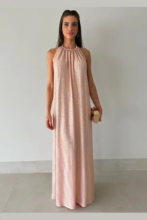 Miesse Vestido Costas de Fora Shine Nude