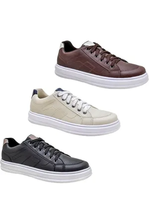 Bkarellus KIT 3 Pares - Tenis Casual Confortável P/ o Dia a Dia