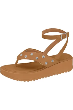 Santa Rosa Sandália Feminina Papete Flatform Tachas Spike