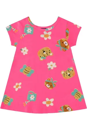 Bee Loop Infantil - Vestido de Bichinhos para Menina Rosa Pink