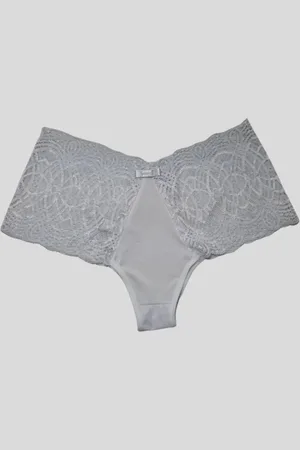 VEKYO Calcinha Plus Size Com Renda Atraente Cintura Alta