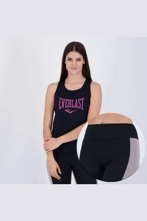 Everlast Conjunto Calça Legging e Regata Feminina Basic Preta
