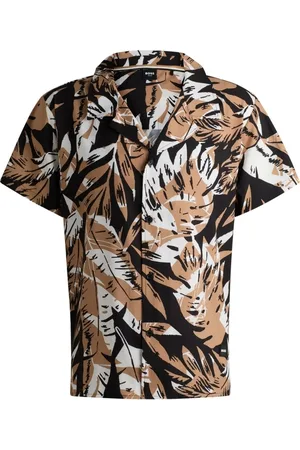 HUGO BOSS Camisa De Praia Regular Com Estampado Sazonal - EGG