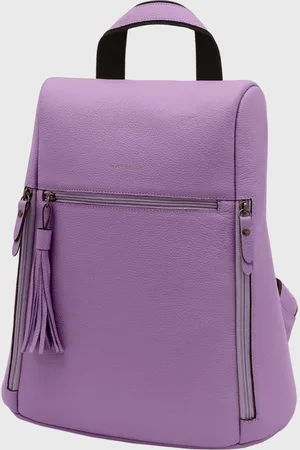 Mariart Mochila de Couro Dália Violeta
