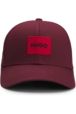 HUGO BOSS Boné De Sarja De Algodão Com Etiqueta Vermelha Do Logo - ÚNICO