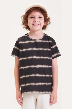 Elian Infantil - Camiseta Menino Estampada Preta