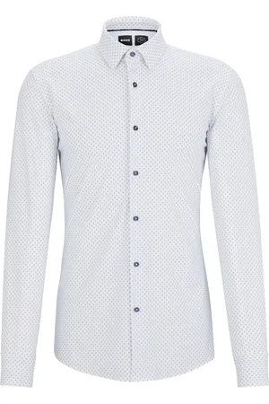 HUGO BOSS Camisa Slim-Fit Em Material Estampado De Stretch - 40